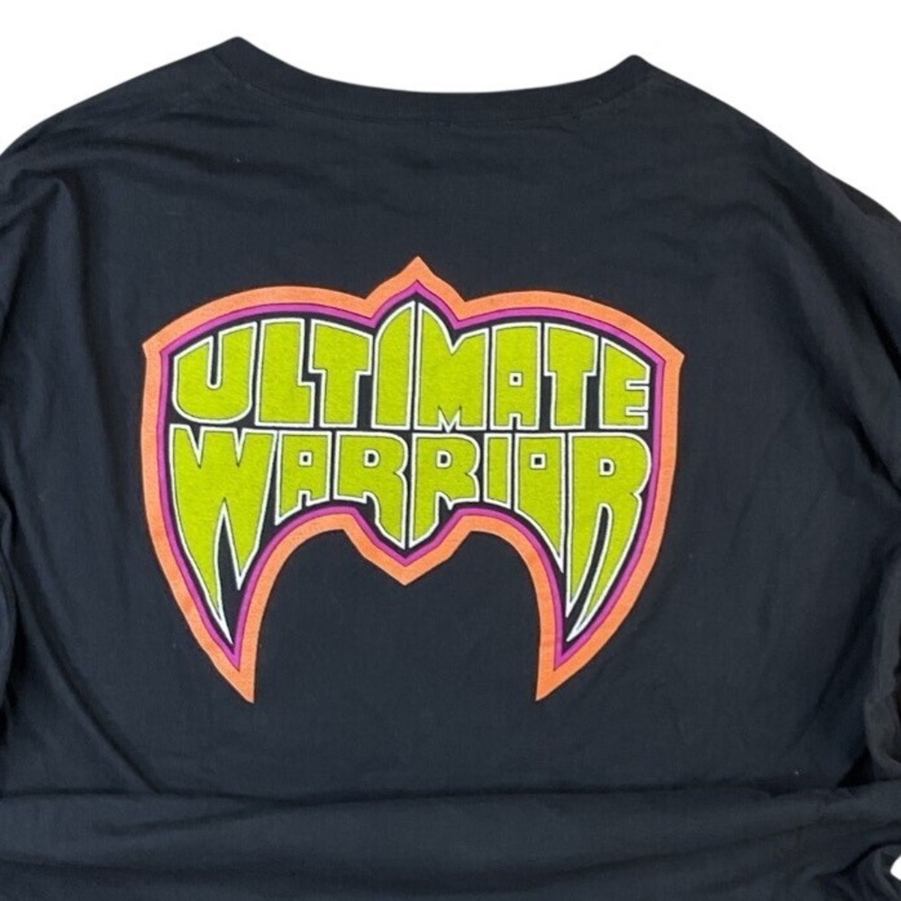 WWE Legends The Ultimate Warrior Face Paint Graphic T-Shirt Mens XL Black WWF